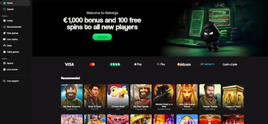 BetNinja bonus